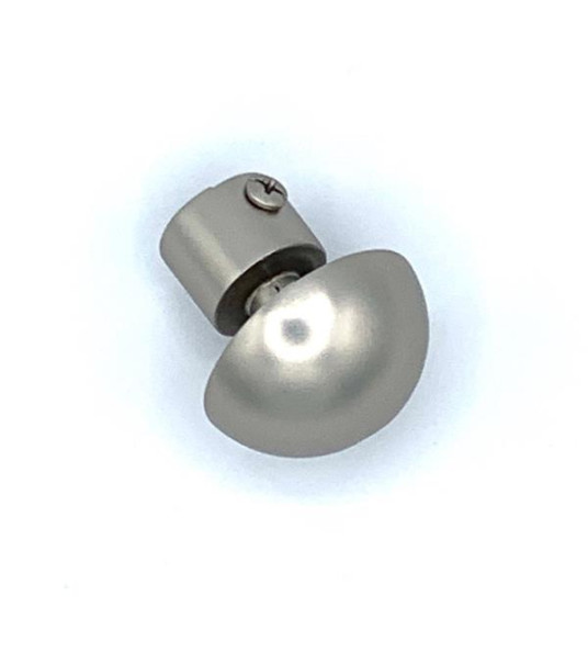 FINIAL MUSHROOM SATIN STEEL 19MM