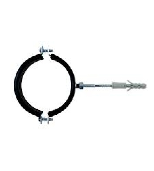 PIPE CLAMP ZP 3`` M8 WITH RUBBER