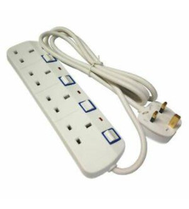 EXTENSION LEAD 4G 2M INDIVISUAL SWITCHES