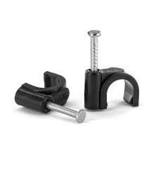 CABLE CLIPS 5MM BLACK 20PCS