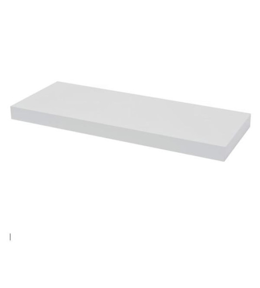 FLOATING SHELF 800X235X38MM 30KG GLOSS WHITE