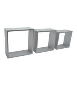 TRIPLE CUBE SHELF SET ALUMINIUM 30X30X12CM TRIPLE CUBE SHELF SET ALUMINIUM 30X30X12CM