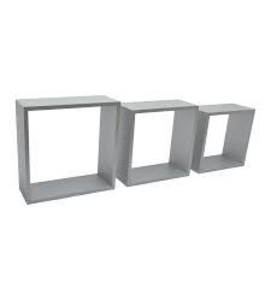 TRIPLE CUBE SHELF SET ALUMINIUM 30X30X12CM TRIPLE CUBE SHELF SET ALUMINIUM 30X30X12CM