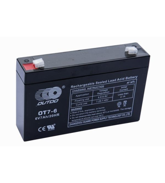 LEAD ACID BATTERY 6V 7AH 151X34X100MM