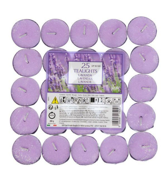 TEALIGHTS 25PC LAVENDER SER