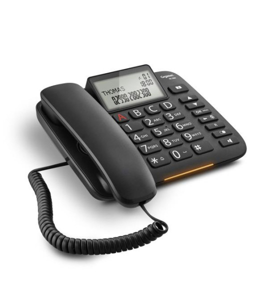 CORDED PHONE DL380 BLACK GIGASET