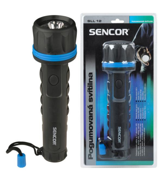WATERPROOF RUBBER TORCH 3D SENCOR