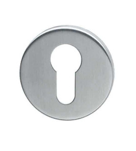 ROUND ESCUTCHEON YALE BRUSHED STEEL