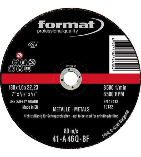 STEEL CUTTING DISC 230X1.9X22MM FORMAT