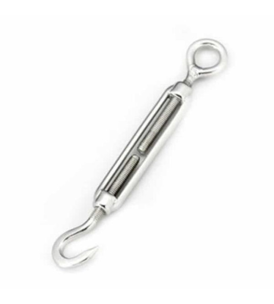 TURNBUCKLE 8X120 MM HOOK/EYE STAINLESS STEEL