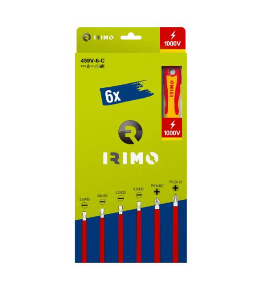 6PC SCREWDRIVER 1000V IRIMO 459V-6