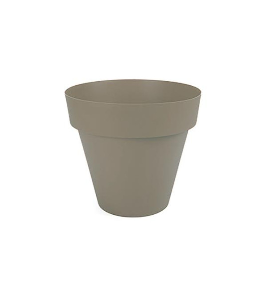 FLOWER POT 14CM TAUPE