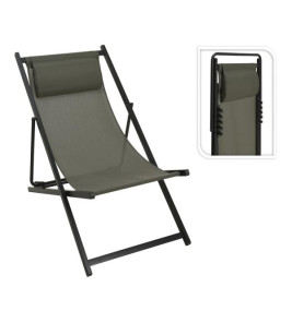 DECK CHAIR TEXTILENE GREY