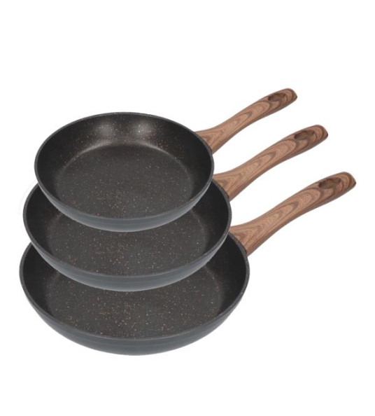 SET OF 3 FRYING PANS 20-24-28CM ENEAS