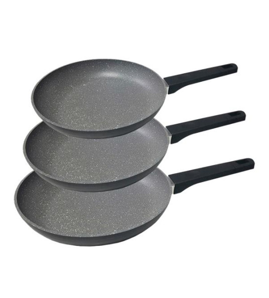 SET OF 3 FRYING PANS 20-24-28CM PROFESSIONAL