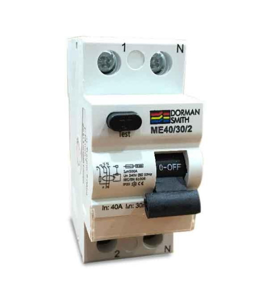 RCD 2P 40A 30MA A-TYPE DORMAN SMITH