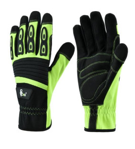 HIGH-VIZ REINFORCED WORK  GLOVES 10