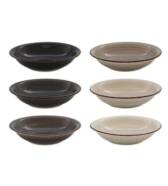 SOUP PLATE 21CM ASSORTED COLOURS