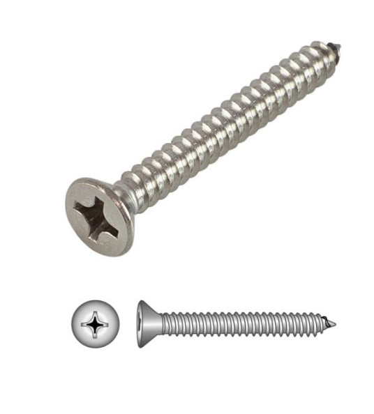 SCREW ST A2 6.3X32MM DIN7982 COUNTERSINK