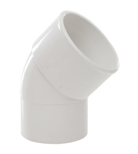 EASY BEND 45° 125MM PVC WHITE