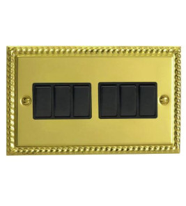 GEORGIAN BRASS SWITCH 6G 2WAY