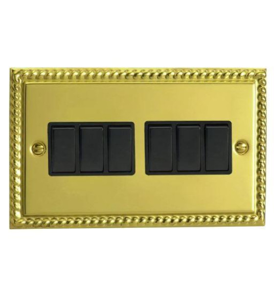 GEORGIAN BRASS SWITCH 6G 2WAY