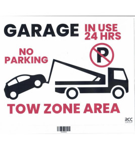 TOW ZONE STICKER 26X20CM TOW ZONE STICKER 26X20CM