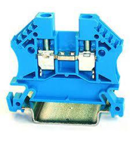 EURO 4 DIN RAIL CONNECTOR 32A 4MM BLUE
