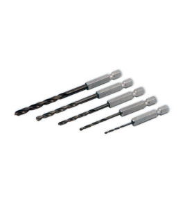 5PC 1/4`` HEX SHANK HSS DRILL BITS 2-6MM