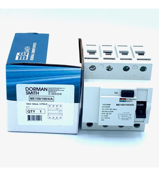 RCD 4P 100A 100MA DORMAN SMITH