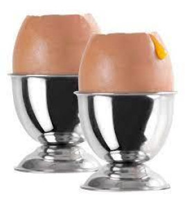 STAINLESS STEEL EGG CUPS 2PCS IBILI