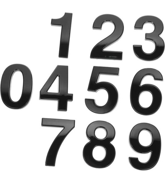 SELF-ADHESIVE FIGURE `2` BLACK 50MM