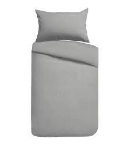 DUVET COVER SINGLE GREY