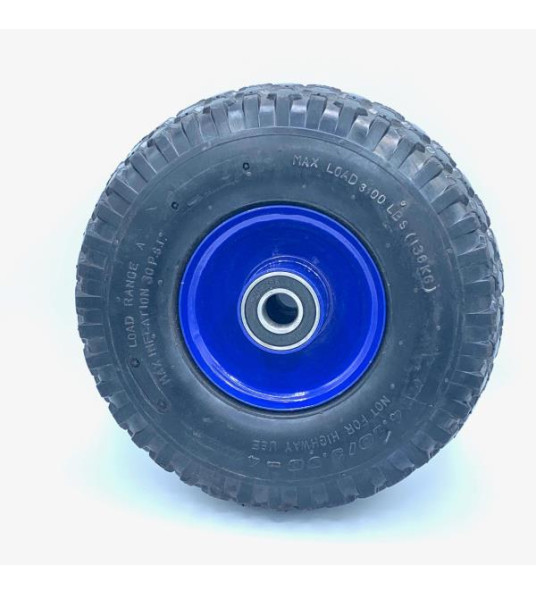 SOLID WHEEL  260X80X20 68MM SHAFT BLUE RIM