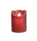 RED LED CANDLE Ø7.5X10CM 2AA NOT INCL