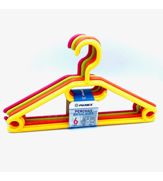 KID`S CLOTHES HANGERS 6PC PAMEX