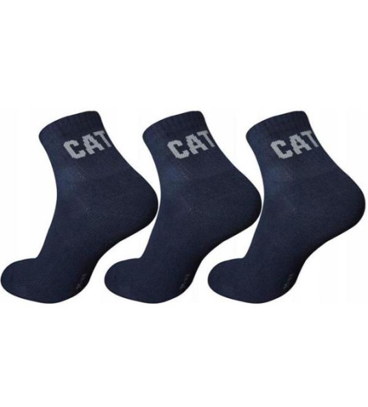 CAT WORK QUARTERS SOCKS 39-42 3 PAIRS NAVY