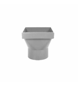 HOPPER 110MM MALE PVC GREY