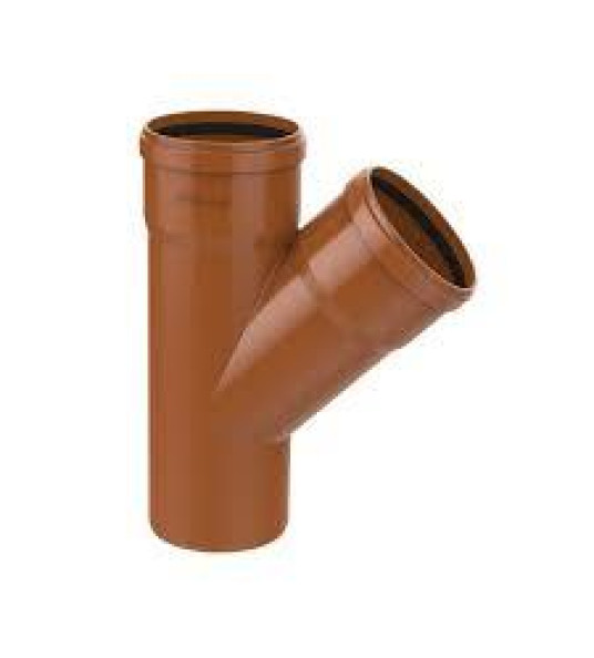 PVC YEE 200MM BROWN WITH O`RING