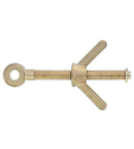 DOGBOLT+WING NUT M10X90 BRASS DOGBOLT+WING NUT M10X90 BRASS