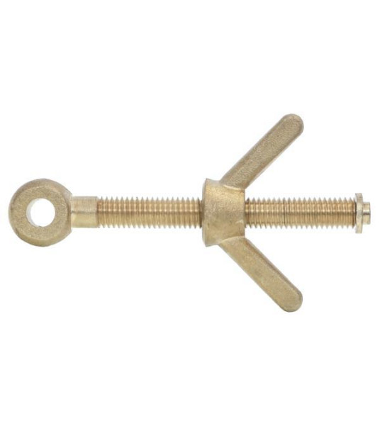 DOGBOLT+WING NUT M16X150 BRASS