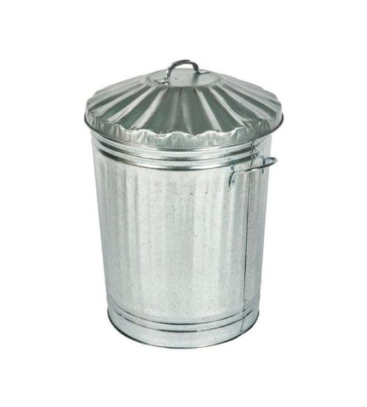GALVANIZED REFUSE BIN 18L Ø31CM X35CM