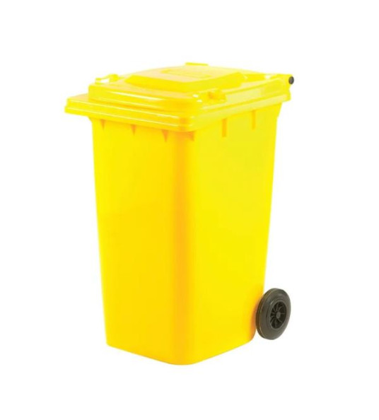 WHEELIE BIN 240L YELLOW 102X73X58CM