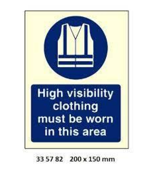 SIGN WEAR HIGH VISIBILTY CLOTHING 200X150MM