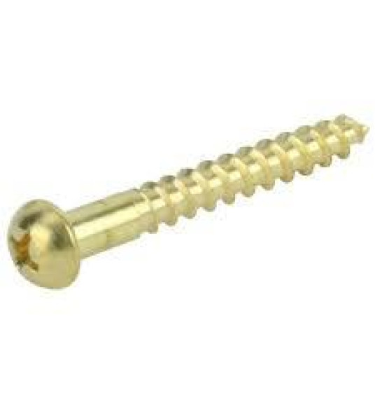 BRASS PAN HEAD SCREW DIN7996 4.0X25MM PZ2