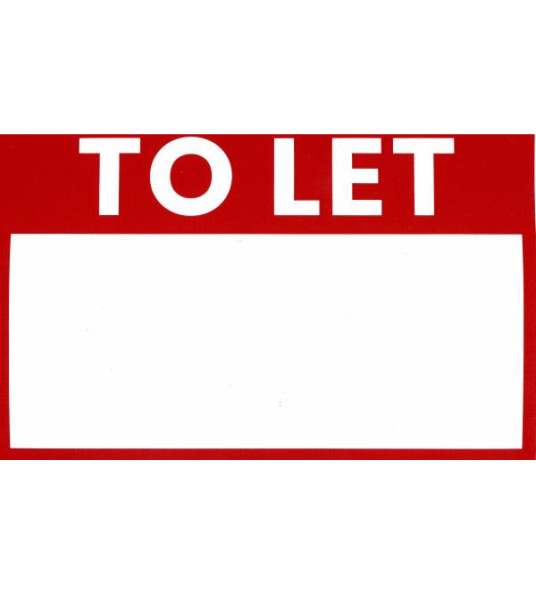 `TO LET` STICKER 30X21CM