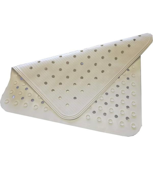WHITE NON-SLIP RUBBER SHOWER MAT 50X50CM