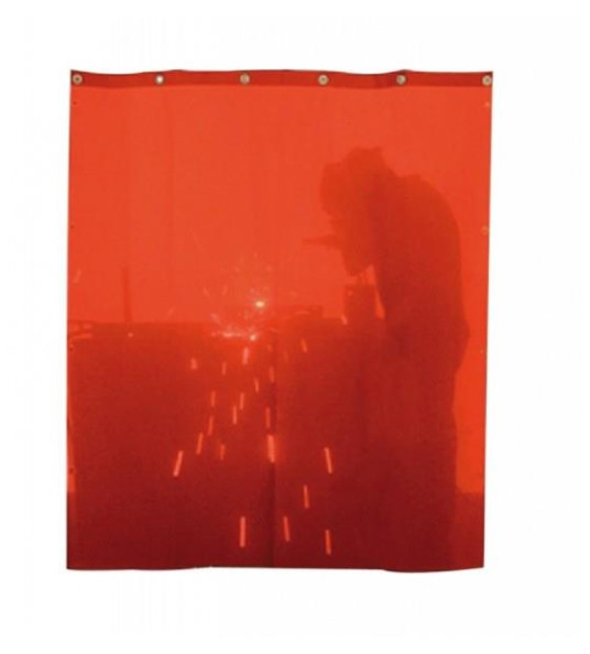 WELDING CURTAIN 140X180CM RED DIN4