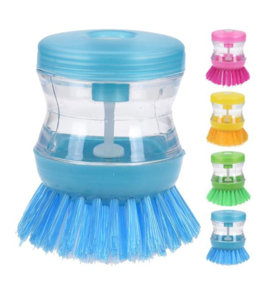 DISH WASHING BRUSH WITH SOAP DISPENSER
