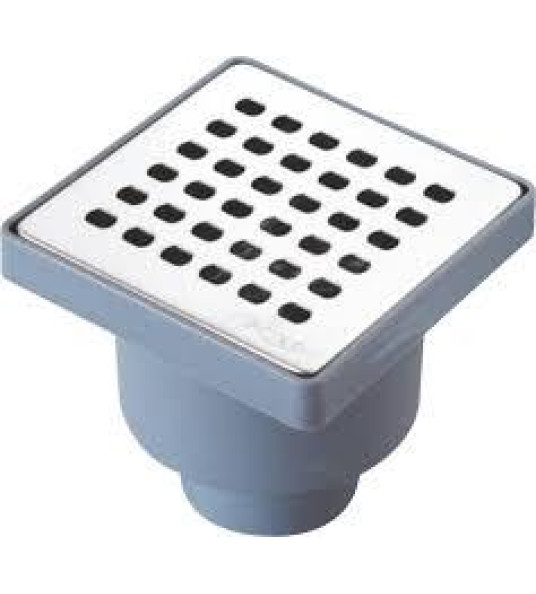 FLOOR DRAIN 100X100MM Ø50MM BOTTOM INOX